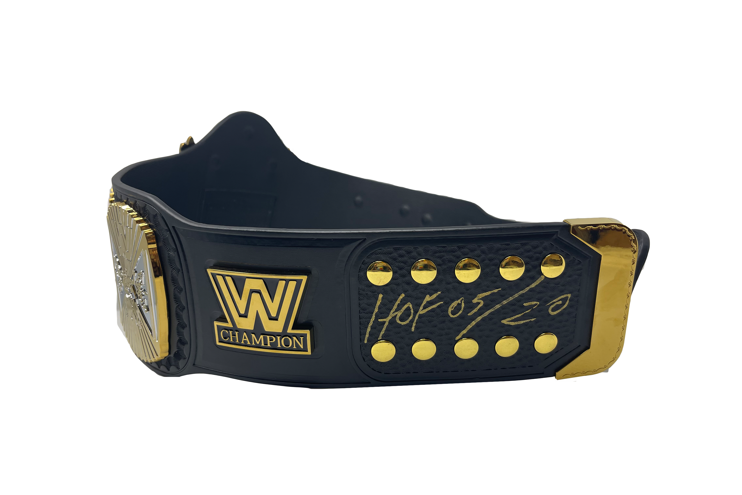Hogan's Beach Shop WWE Winged Eagle Dual Plated Championship Replica Title Signed - Image 3