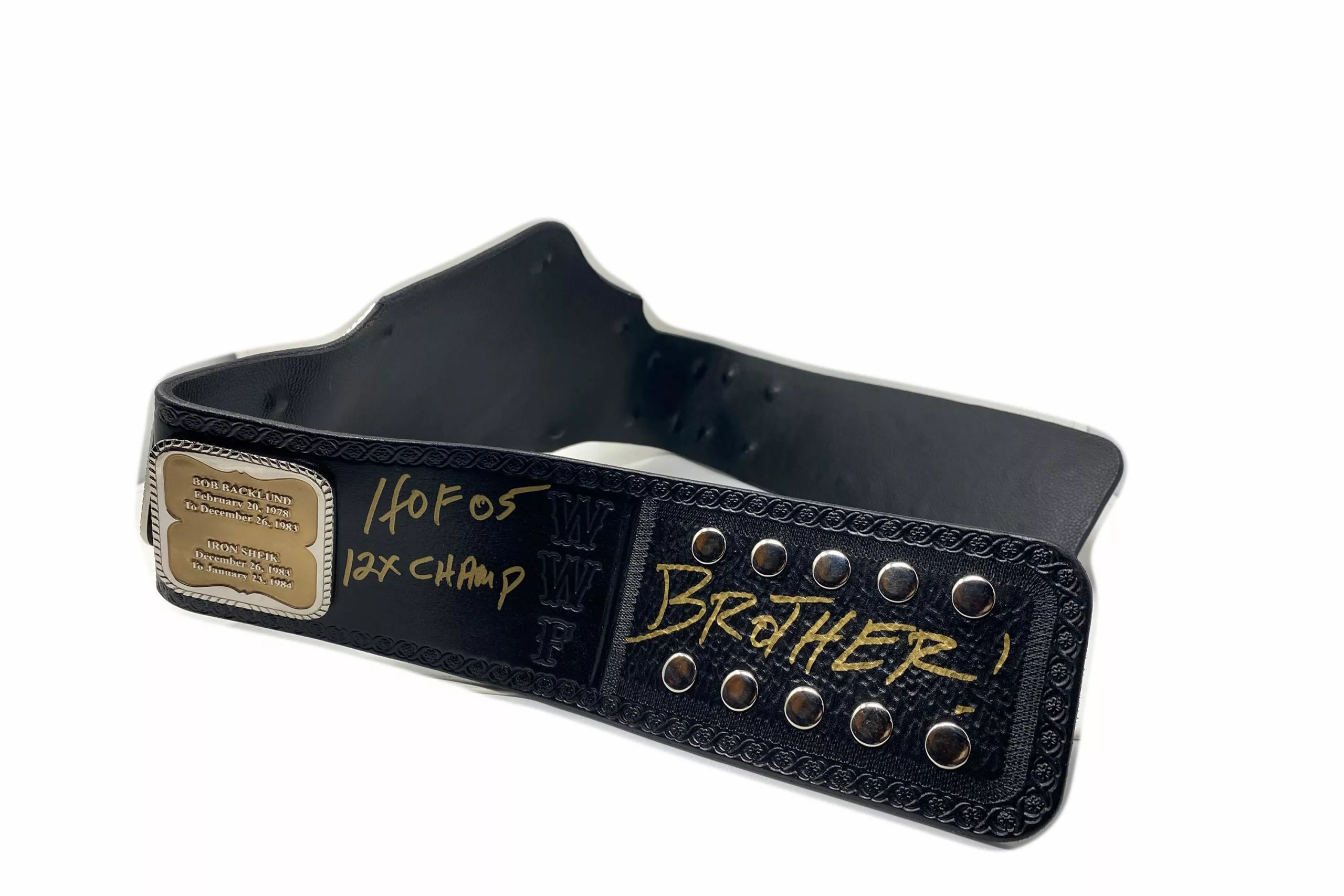 Hogan's Beach Shop 1985 WWF Belt W/ Coa Signed - Image 3