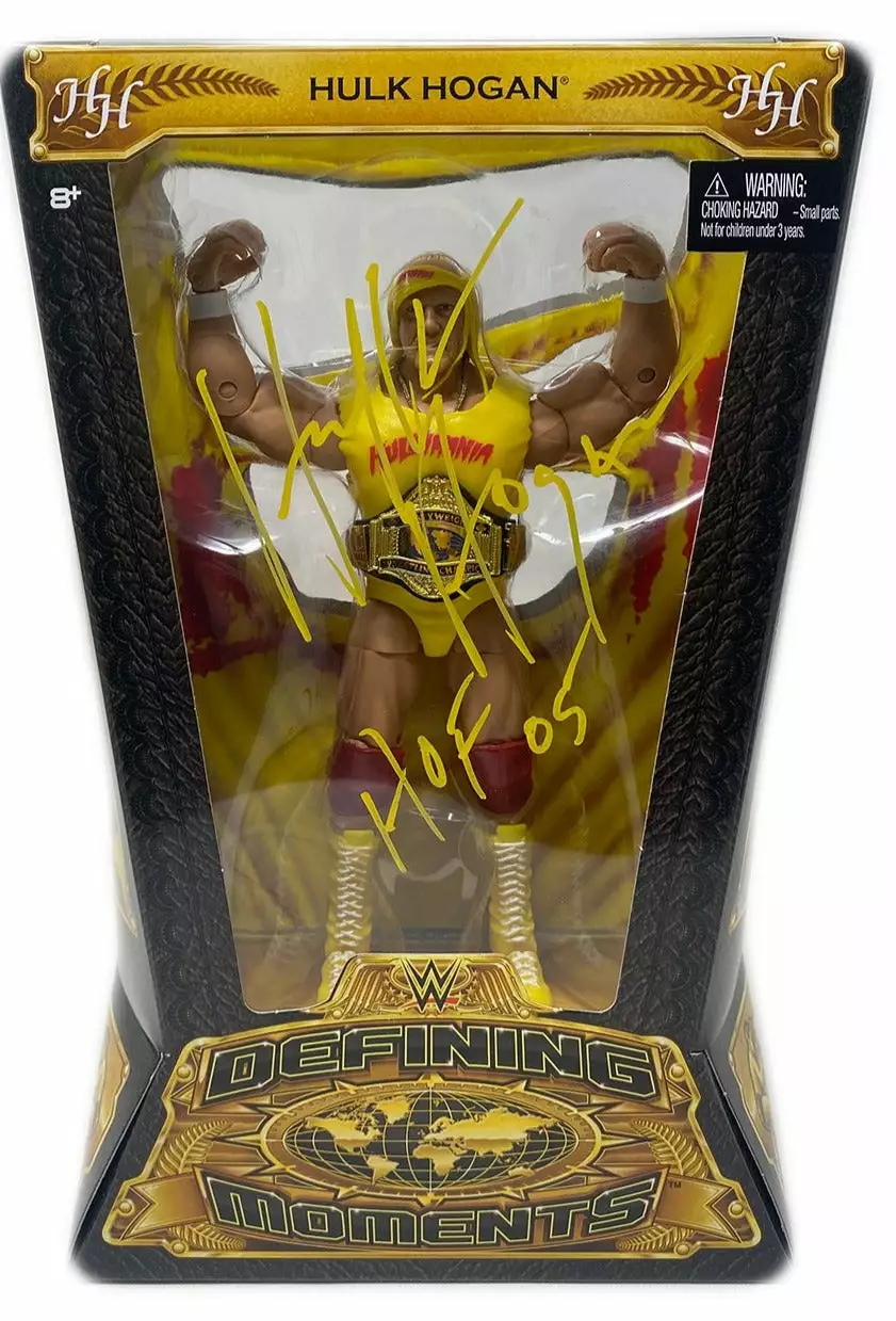 Hogan's Beach Shop Hulk Hogan Signed Defining Moments WWE Action Figure - Image 2