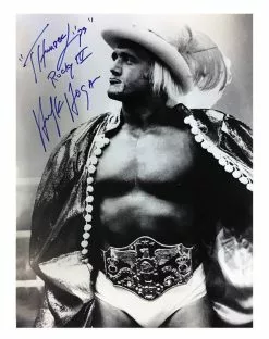Hogan's Beach Shop Hulk Hogan Signed Thunderlips Black And White Poster