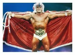 Hogan's Beach Shop Hulk Hogan Signed Thunderlips Cape Poster