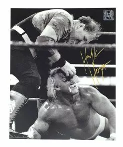 Hogan's Beach Shop Hulk Hogan Signed Sgt. Slaughter And Hogan Photo