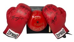 Hogan's Beach Shop Autographed Boxing Gloves & Ring Bell "Combo"