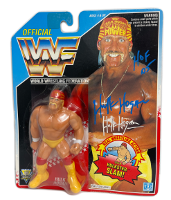 Hogan's Beach Shop Hasbro WWF Hulk Hogan 1992 Hulkster Slam Action Figure Signed