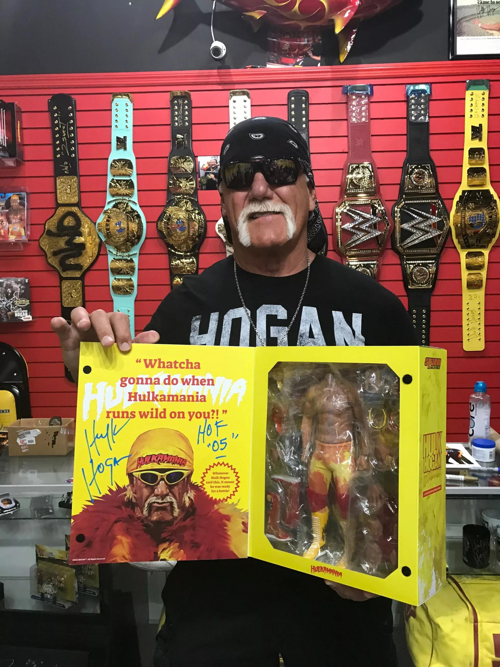 Hogan's Beach Shop Hulk Hogan Signed Storm Collectibles Action Figure - Image 5