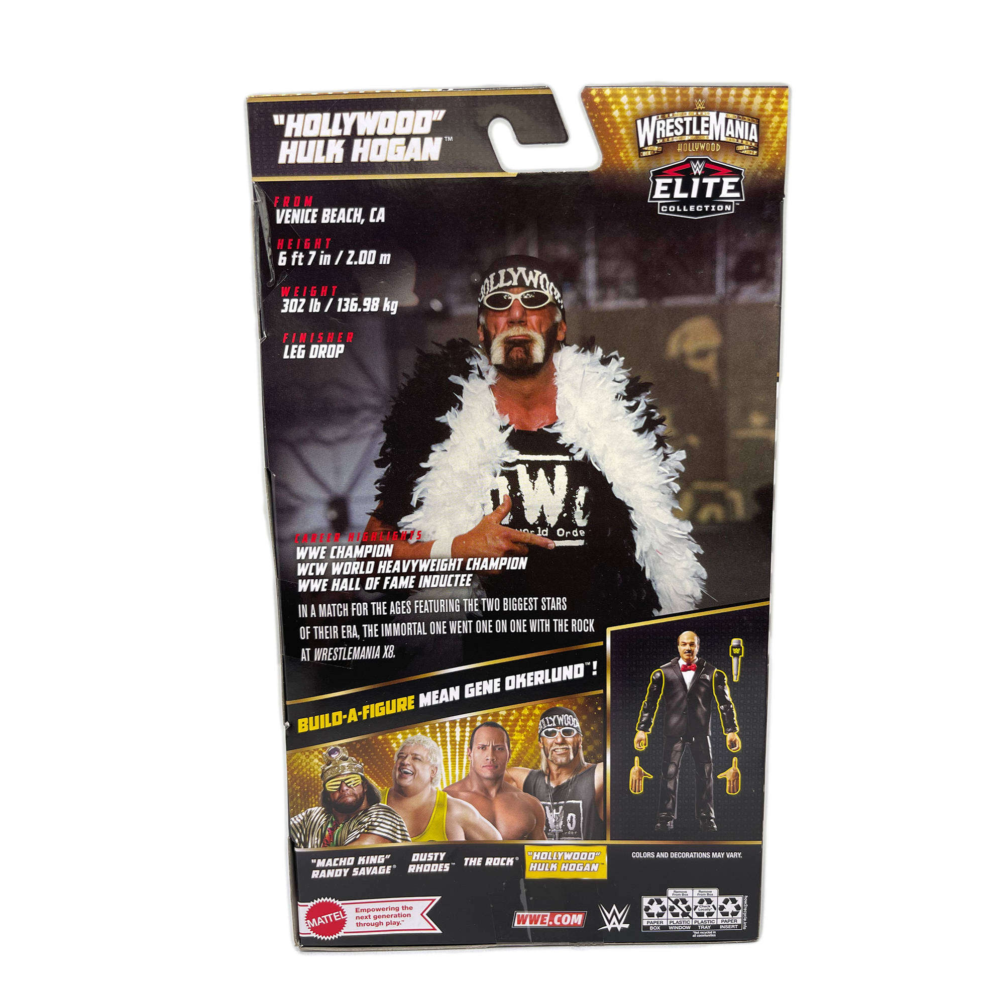 Hogan's Beach Shop WWE MATTEL Hollywood Hulk Hogan Wrestlemania Elite Collection Action Figure, Multicolor Autographed - Image 3