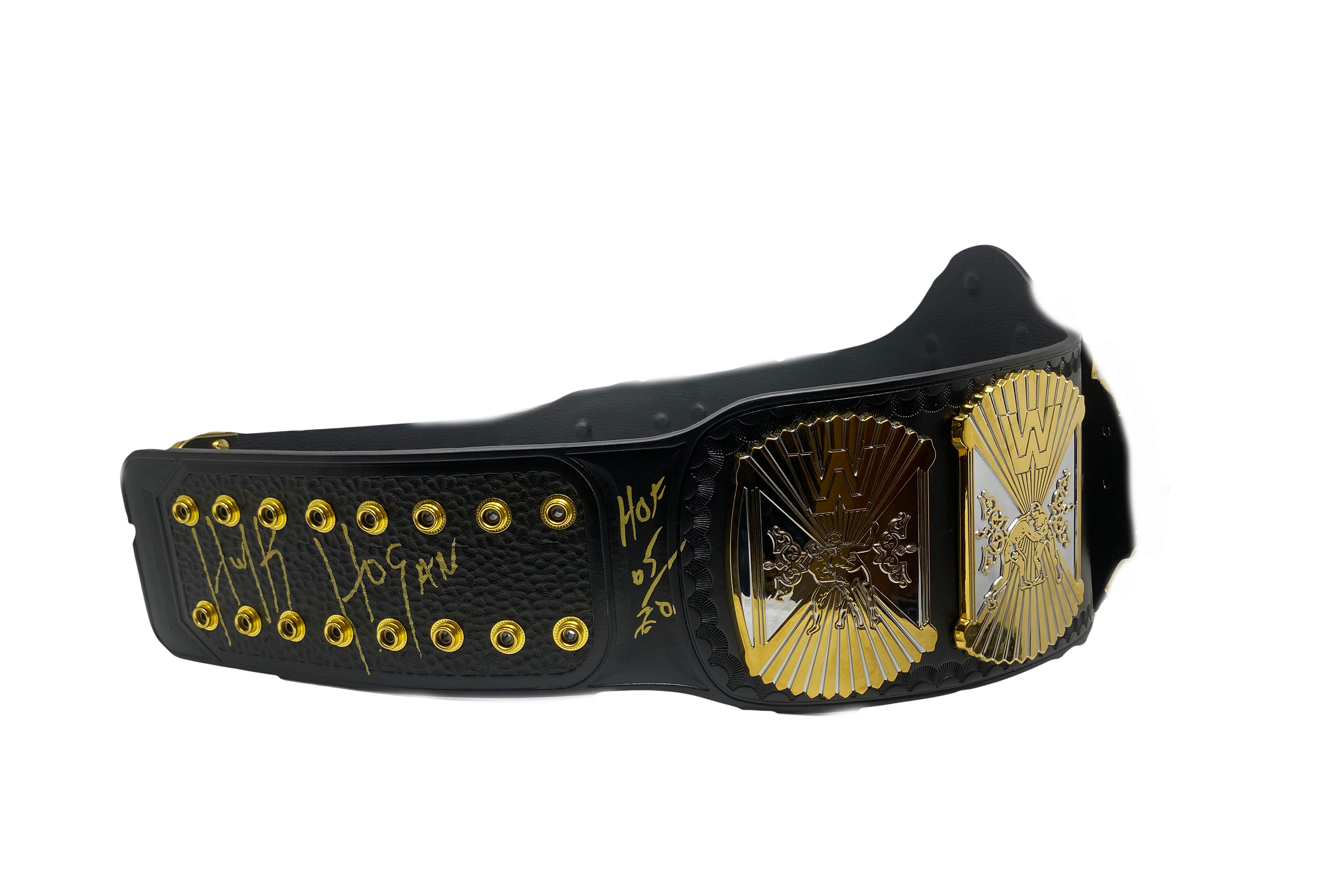 Hogan's Beach Shop WWE Winged Eagle Dual Plated Championship Replica Title Signed - Image 5