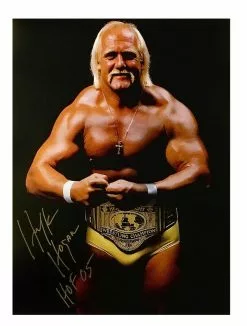 Hogan's Beach Shop Hulk Hogan Signed Crab Pose Poster