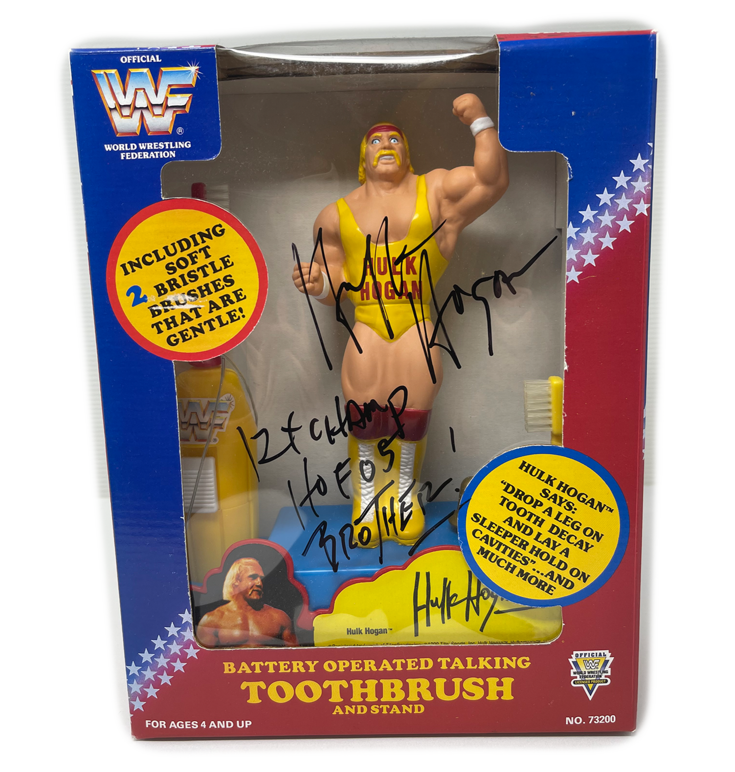 Hogan's Beach Shop WWF LJN Hasboro Wrestling SuperStars Battery Operated Toothbrush Signes