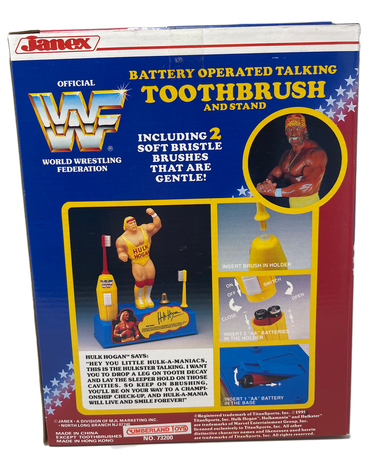 Hogan's Beach Shop WWF LJN Hasboro Wrestling SuperStars Battery Operated Toothbrush Signes - Image 3